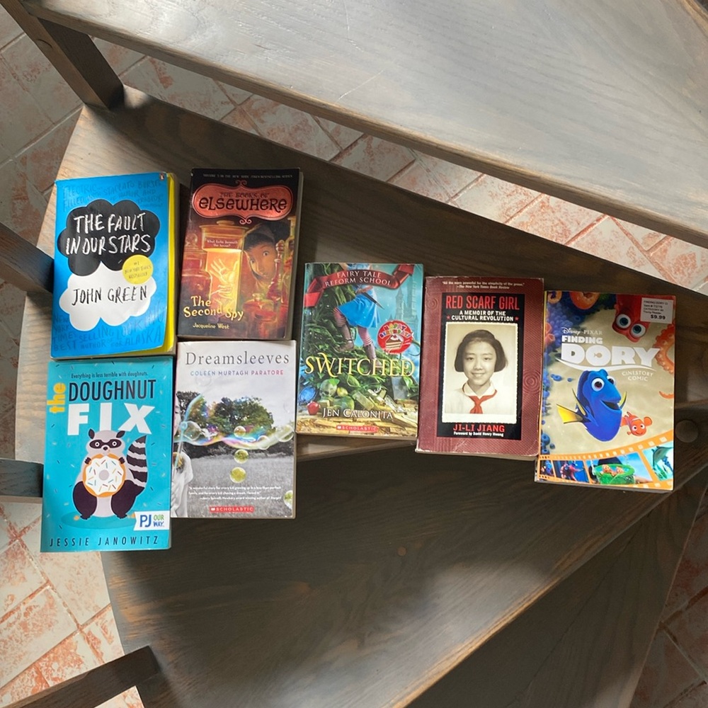 6 Late elementary school, early middle school books,